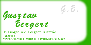 gusztav bergert business card